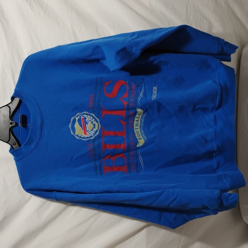 (X-69) SALE! Buffalo Bills Vintage Trench Ultra Brand Sweatshirt Sz.L UNISEX